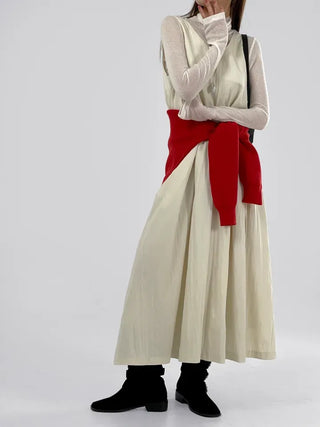 Roman V-neck Strap Long Dress
