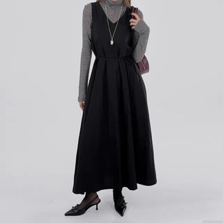 Roman V-neck Strap Long Dress