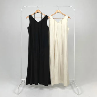 Roman V-neck Strap Long Dress