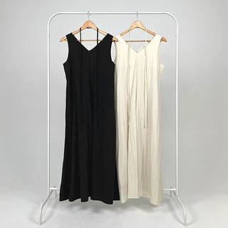 Roman V-neck Strap Long Dress
