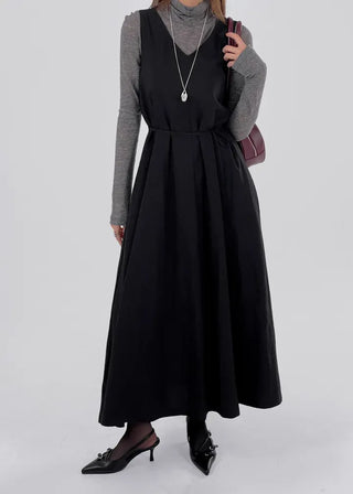 Roman V-neck Strap Long Dress