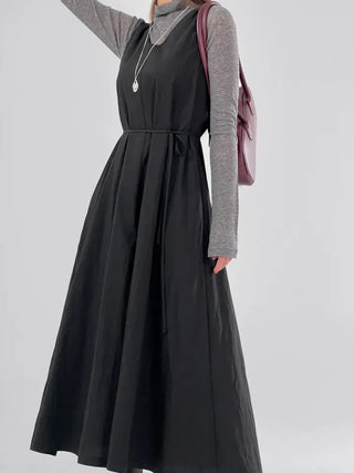 Roman V-neck Strap Long Dress