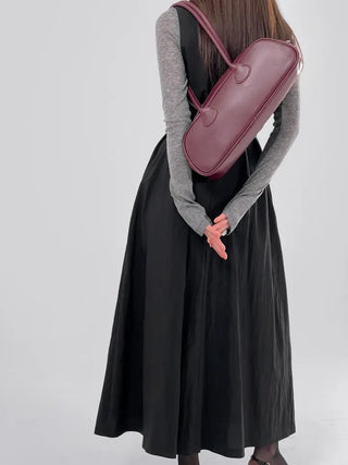Roman V-neck Strap Long Dress