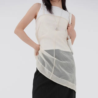 De Ne see-through sleeveless dress