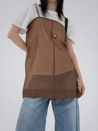 De Ne see-through sleeveless dress