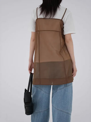 De Ne see-through sleeveless dress