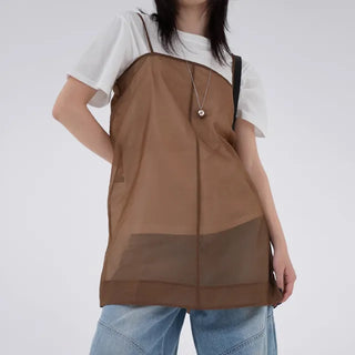 De Ne see-through sleeveless dress