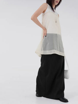De Ne see-through sleeveless dress