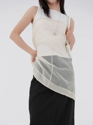 De Ne see-through sleeveless dress