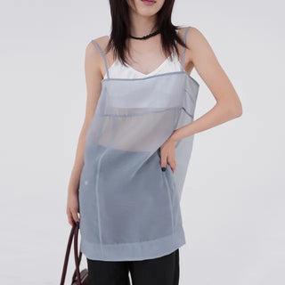 De Ne see-through sleeveless dress