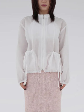 Tiff crinkle pocket jumper