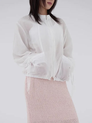 Tiff crinkle pocket jumper