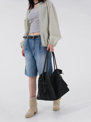 Tiff crinkle pocket jumper