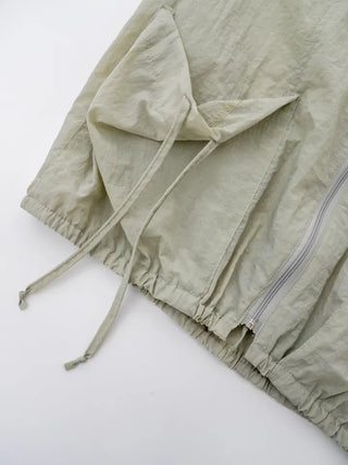 Tiff crinkle pocket jumper