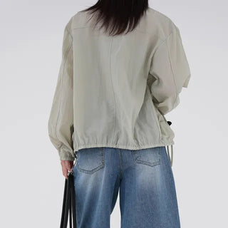 Tiff crinkle pocket jumper