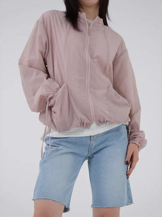 Tiff crinkle pocket jumper