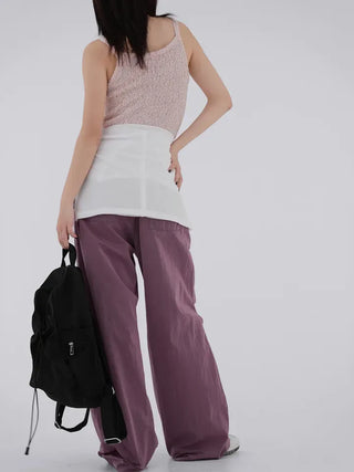 Heeling banding parachute pants