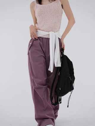Heeling banding parachute pants