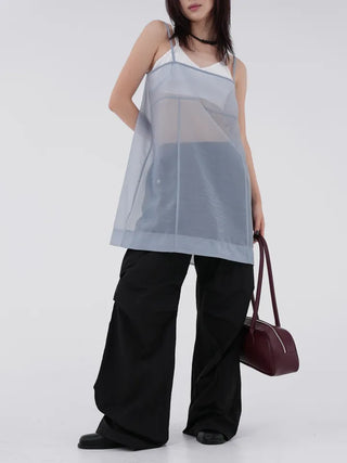 Heeling banding parachute pants