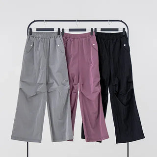 Heeling banding parachute pants