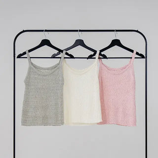 Puel U-neck knit sleeveless top