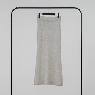 Puel banding knit long skirt