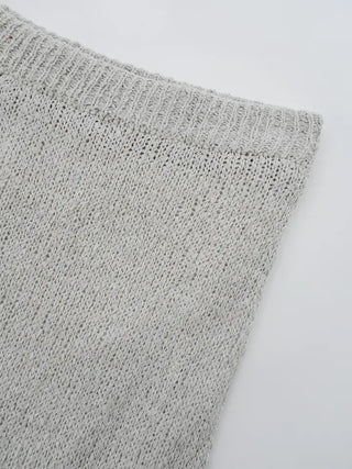 Puel banding knit long skirt