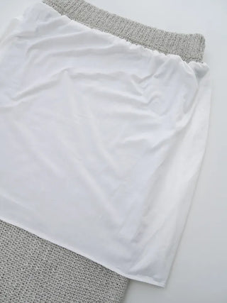 Puel banding knit long skirt