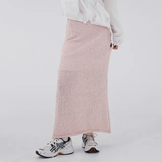 Puel banding knit long skirt