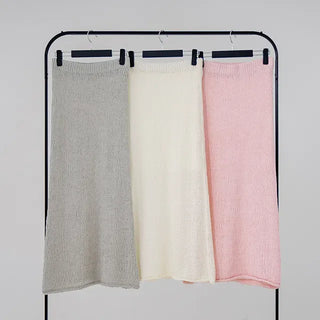 Puel banding knit long skirt