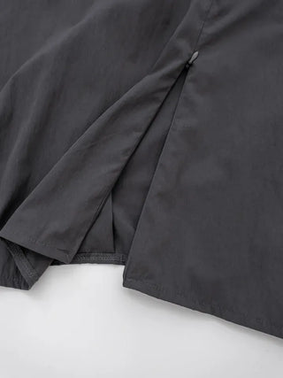 Isola Diagonal Neck Pintuck Crop Shirt