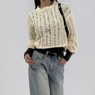 Mellow See-through Crop Knit