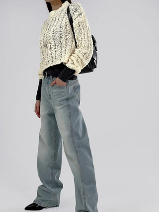 Mellow See-through Crop Knit