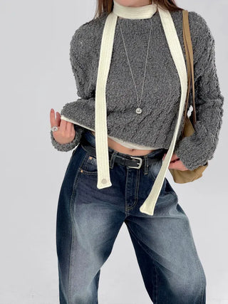 Mellow See-through Crop Knit
