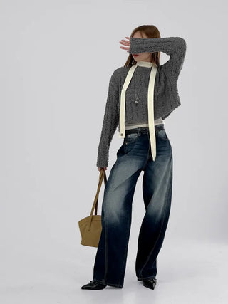 Mellow See-through Crop Knit