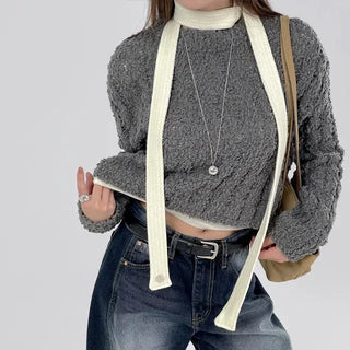 Mellow See-through Crop Knit