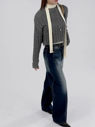 Mellow See-through Crop Knit