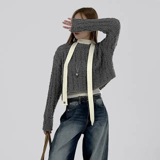 Mellow See-through Crop Knit