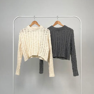Mellow See-through Crop Knit