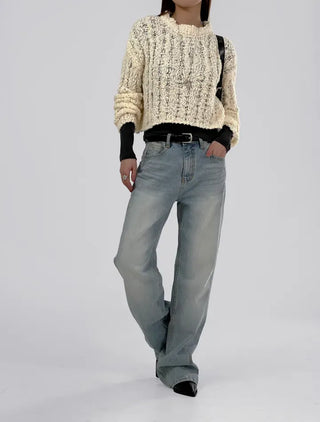 Mellow See-through Crop Knit