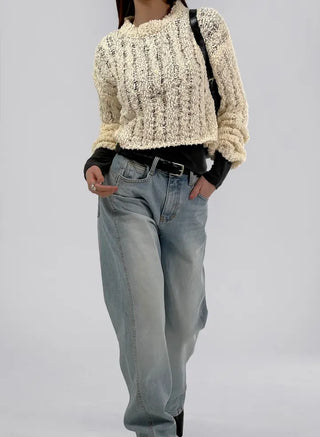 Mellow See-through Crop Knit