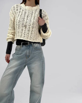 Mellow See-through Crop Knit