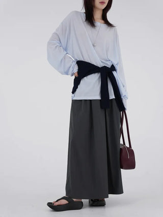 Rebel front pocket long skirt