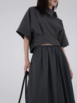 Rebel front pocket long skirt