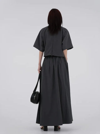 Rebel front pocket long skirt