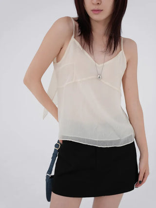 Mimu cutout see-through bustier