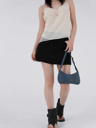 Mimu cutout see-through bustier