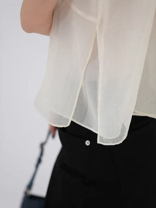 Mimu cutout see-through bustier