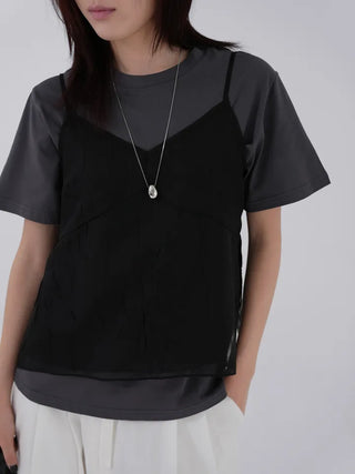 Mimu cutout see-through bustier