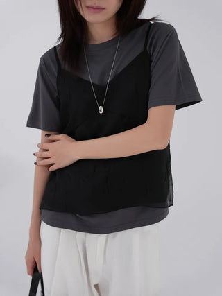 Mimu cutout see-through bustier